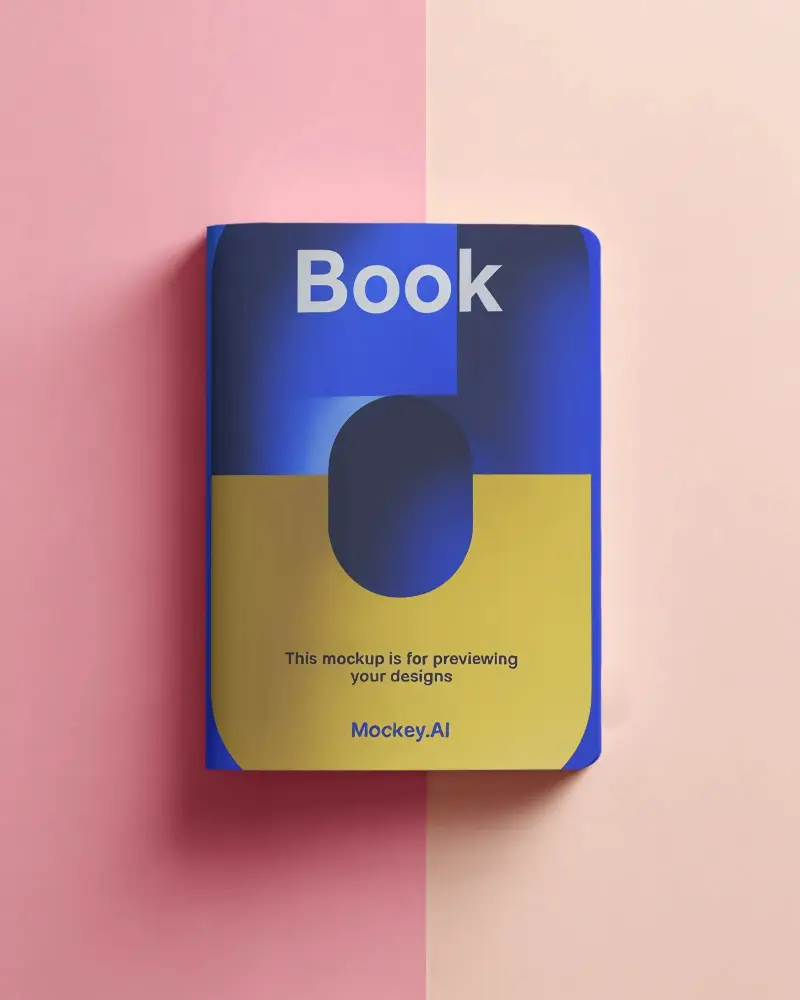 Premium Hardcover Notebook Mockup For Branding And Stationery Design Showcase