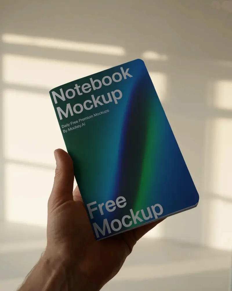 Sleek Compact Notebook Mockup Ideal For Organizing Personal And Professional Ideas