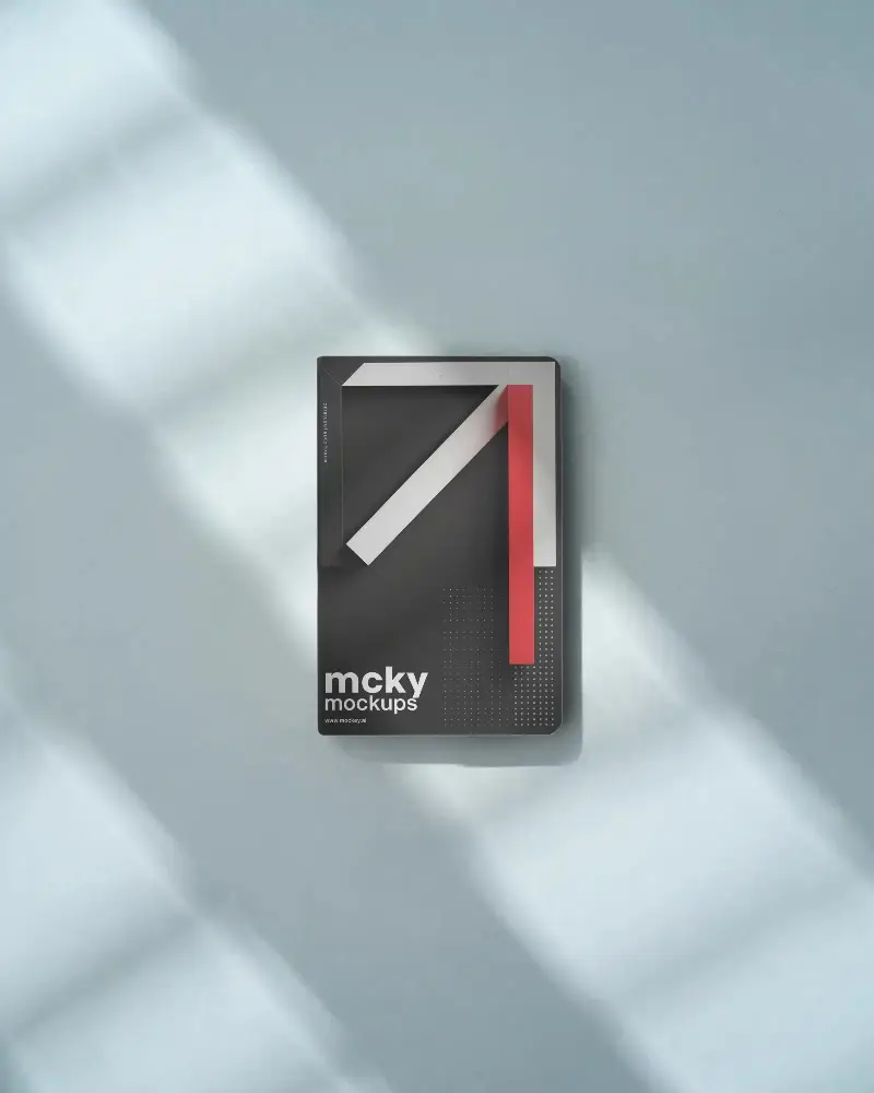 Minimalist Notebook Mockup With Soft Natural Light And Clean Background For Designs