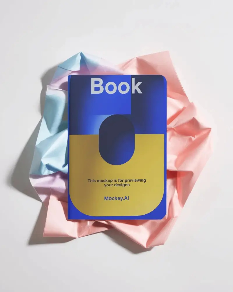 High Resolution Notebook Mockup On Textured Paper Background For Branding Showcase