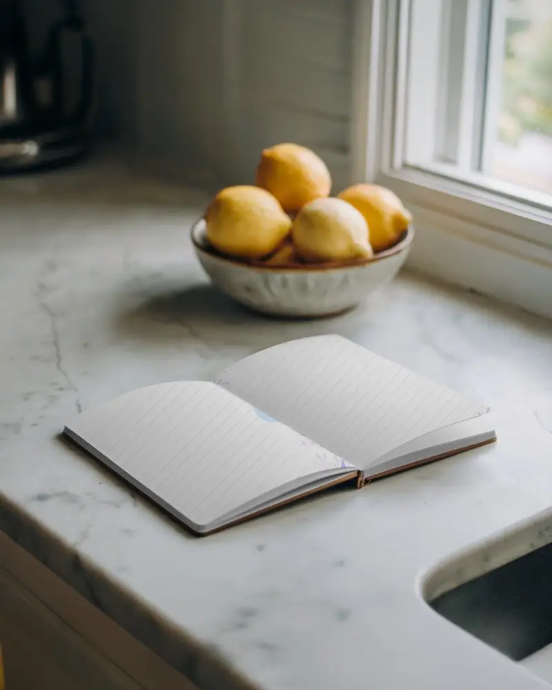 sunlit-kitchen-open-notebook-mockup-on-marble-countertop-with-bowl-of-lemons-by-window-bright-and-fresh-domestic-ambience