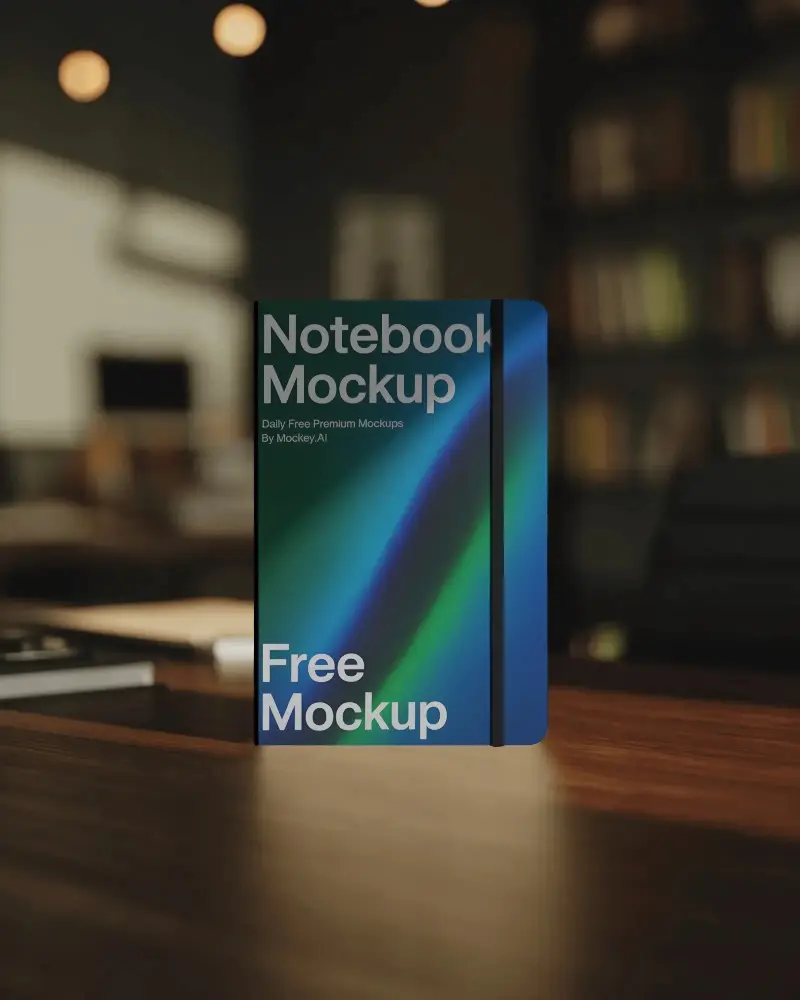 standing-notebook-mockup-on-wooden-desk-in-cozy-library-with-soft-bokeh-lighting