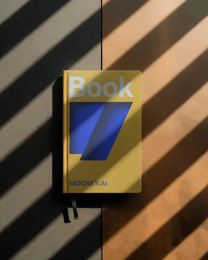 elegant-closed-notebook-mockup-on-textured-surface-with-contrasting-light-and-shadow-pattern