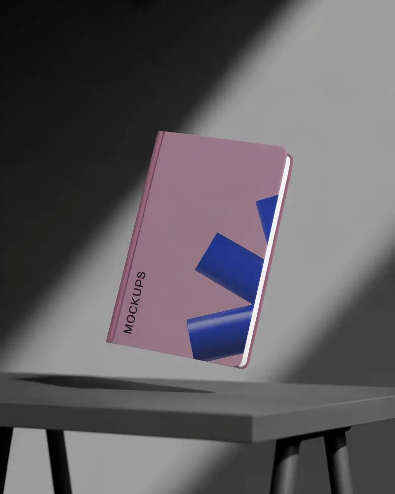 levitating-notebook-mockup-display-with-sharp-contrast-light-shadow-for-design-presentation