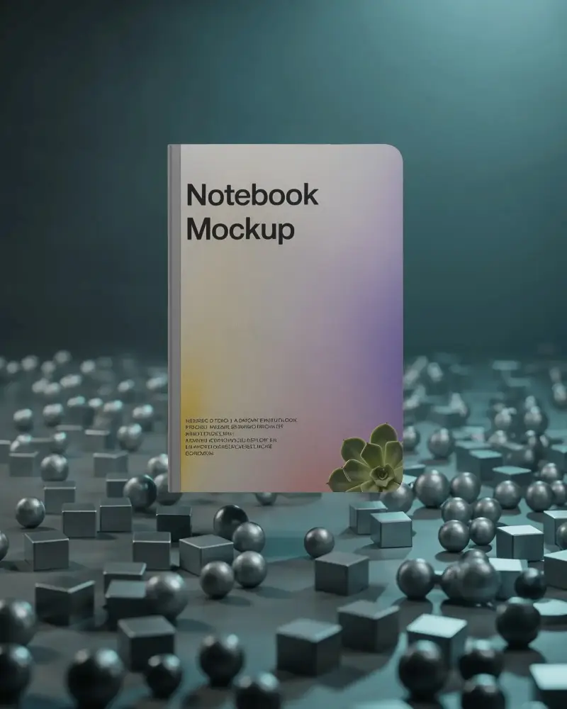 modern-minimalist-notebook-mockup-with-floating-effect-and-geometric-shapes-background