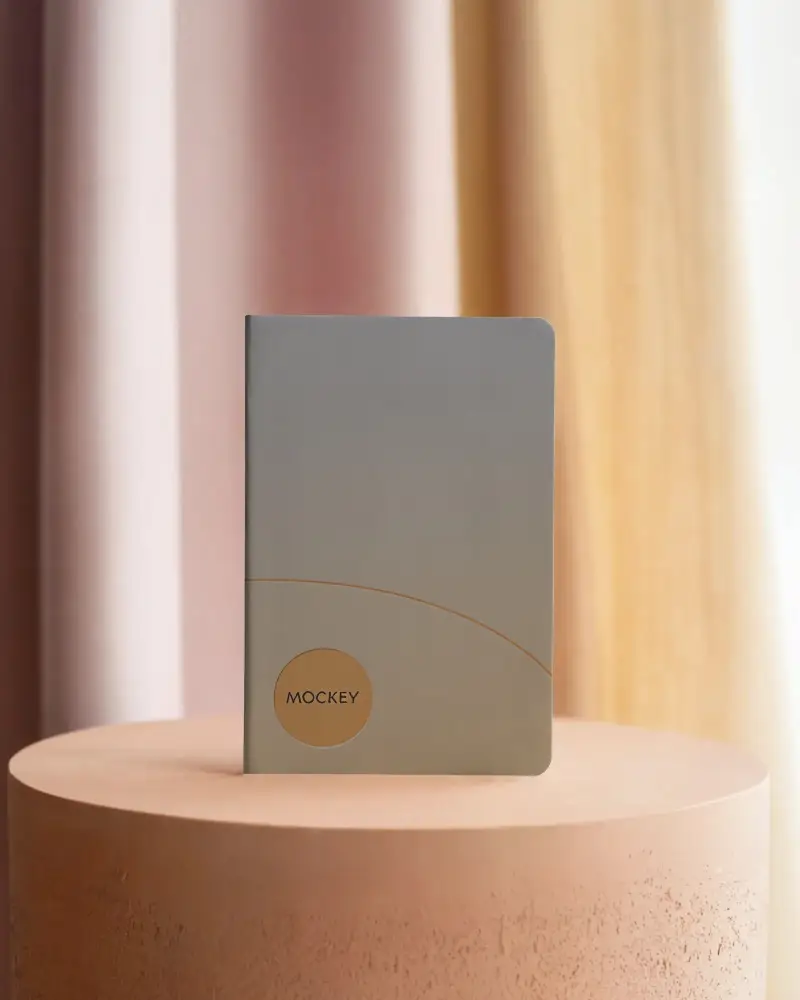 Minimalist Notebook Mockup For Stationery Presentation Or Branding Design Showcase