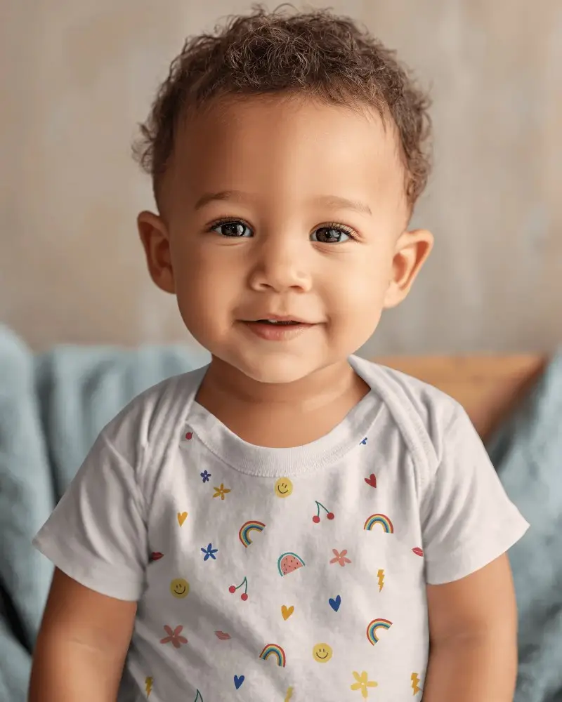 Adorable Baby Onesie Mockup For Kids Apparel Branding And Custom Designs Showcase