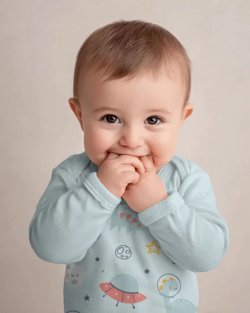 Soft Comfortable Baby Onesie Mockup Ideal For Custom Infant Clothing Branding Use