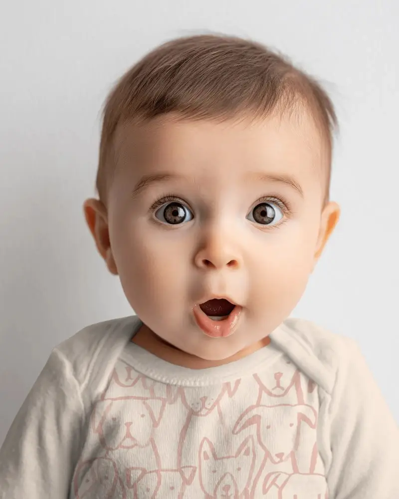 Adorable Baby Onesie Mockup Front View Casual Infant Clothing Photography Studio Style