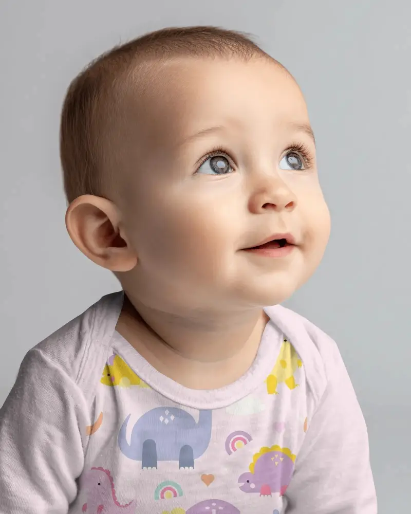 Soft Comfortable Baby Onesie Mockup For Infant Apparel Design And Kid Clothing Display