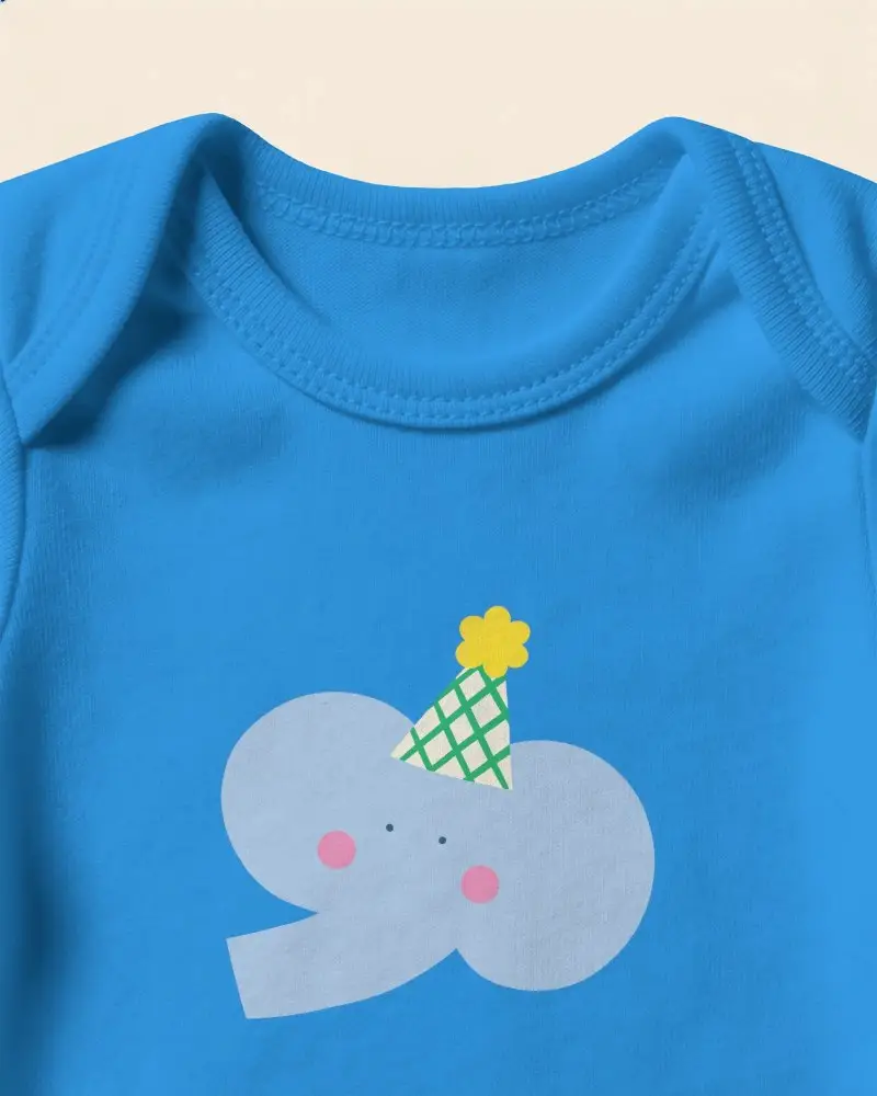 Soft Breathable Baby Onesie Front View Perfect For Custom Designs And Printing