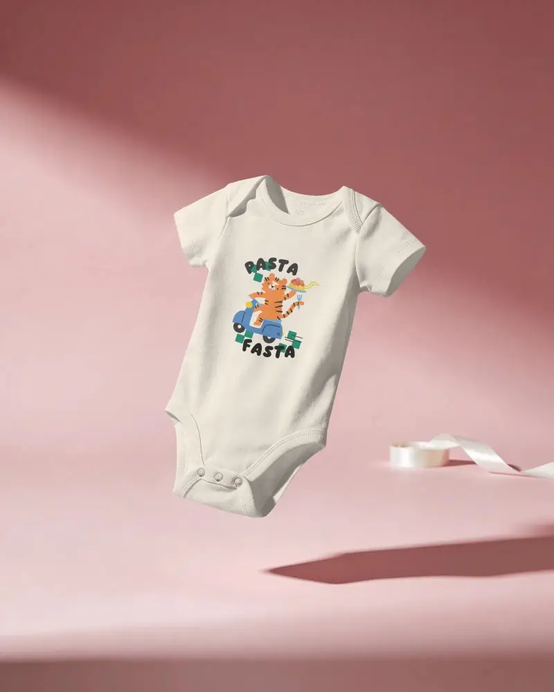 Baby Onesie Mockup Short Sleeve Bodysuit Infant Apparel Blank Template For Designs