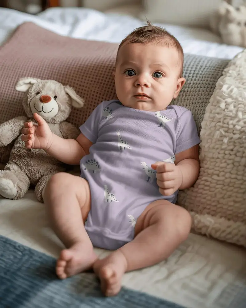 Baby Onesie Mockup Soft Fabric Comfortable Fit Ideal For Custom Baby Clothing Designs