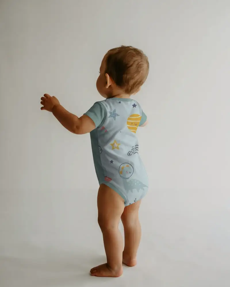 Baby Onesie Mockup Soft Comfortable Breathable Fabric Perfect For Customizable Infant Apparel