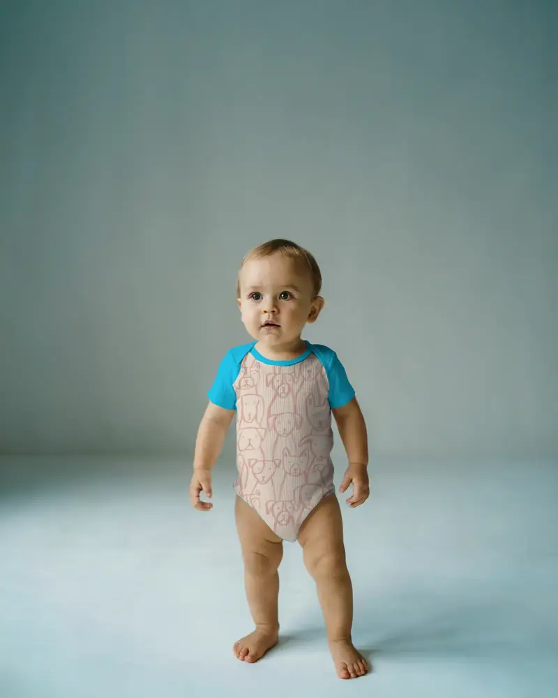 High Quality Infant Onesie Mockup Ideal For Baby Clothing Design And Branding Use