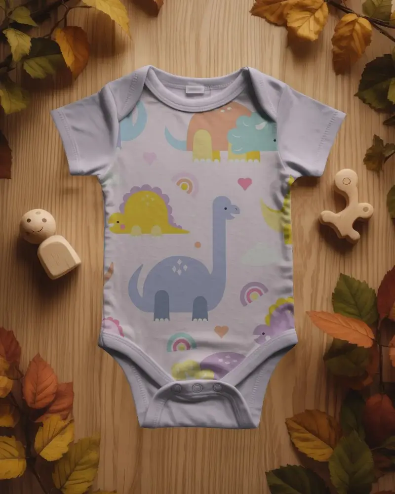 Newborn Onesie Mockup Baby Apparel Display Soft Fabric Infant Garment Template