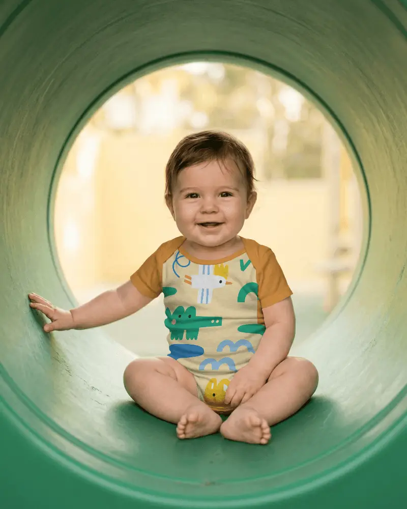 Baby Onesie Mockup Comfortable Soft Fabric Perfect For Custom Kids Clothing Designs