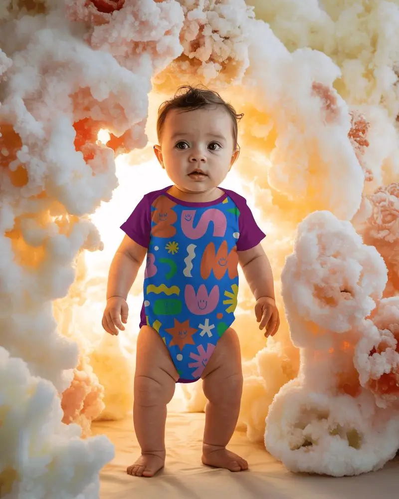 Soft Breathable Premium Infant Onesie Mockup For Baby Apparel Design Showcase