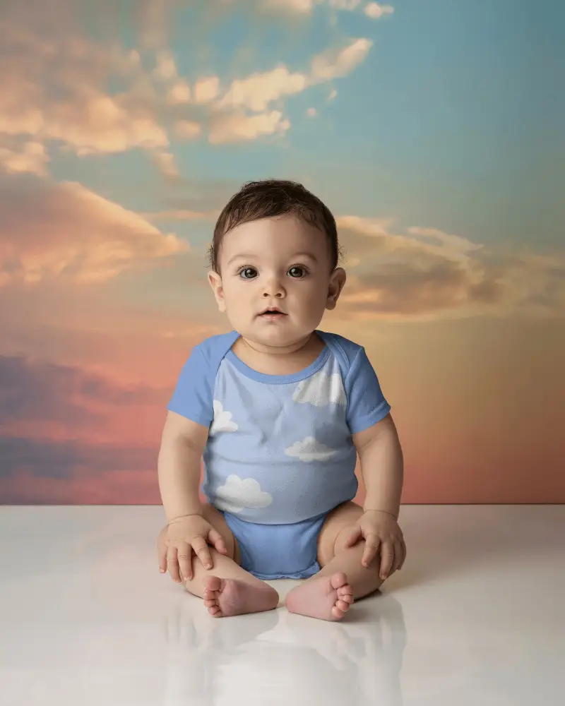 Baby Onesie Mockup Soft Cotton Comfortable Fit Perfect For Infants Daily Wear And Photography
