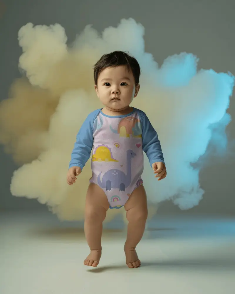 Infant Onesie Mockup Baby Bodysuit Template Soft Comfortable Easy Fit Unisex