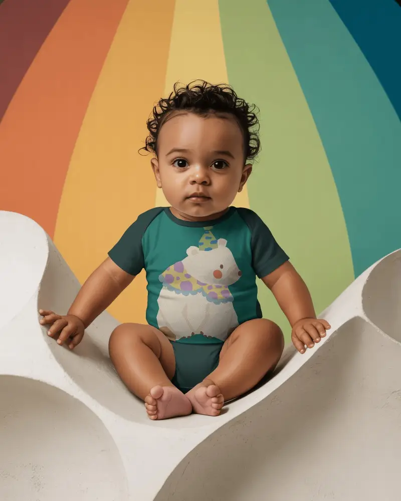 Cozy Soft Baby Onesie Mockup For Boutique Baby Clothing Brands And Custom Designs