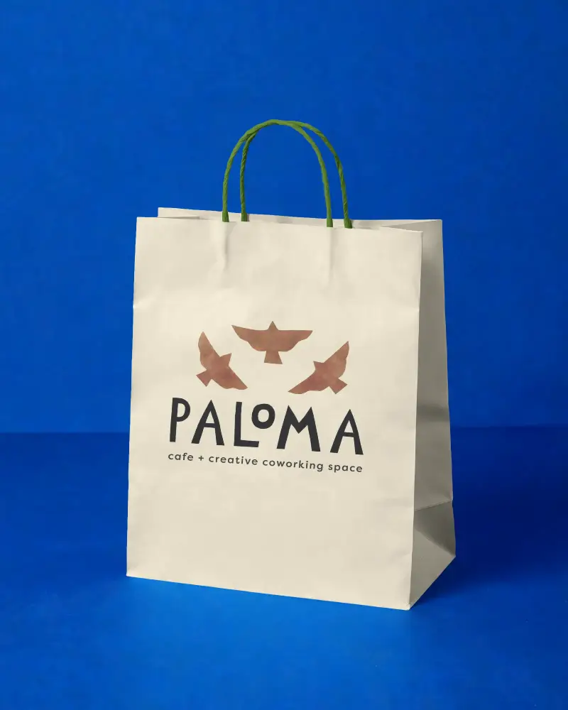 Eco Friendly Paper Bag Mockup With Twisted Handles For Retail And Grocery Packaging