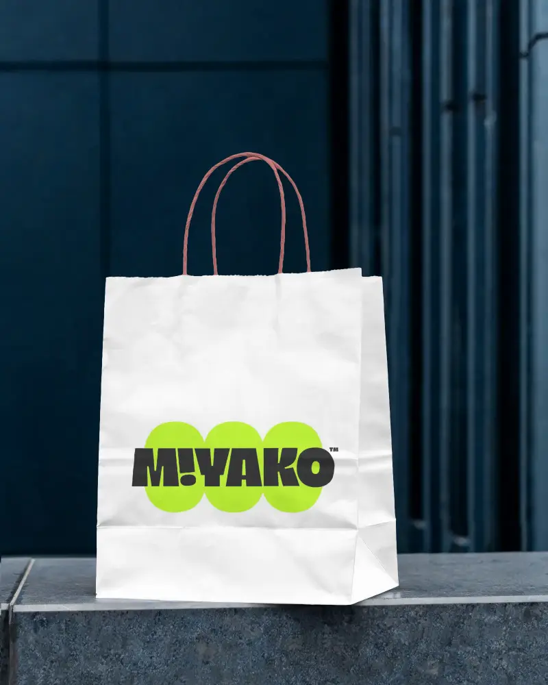 Biodegradable Carry Bag Mockup With Plain Surface And Handles For Branding Presentation