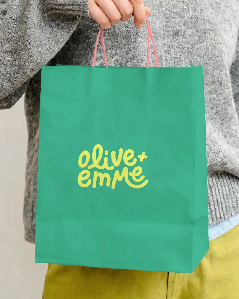 Blank Craft Paper Bag Mockup Showcasing Minimalist Retail Packaging Idea For Brand Promotion
