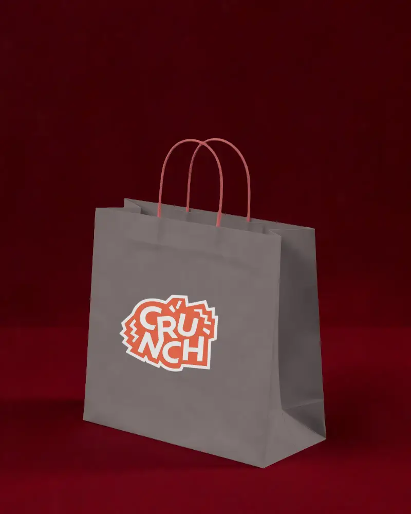 Eco Friendly Paper Bag Mockup With Carton Handle For Branding And Shopping Promotion