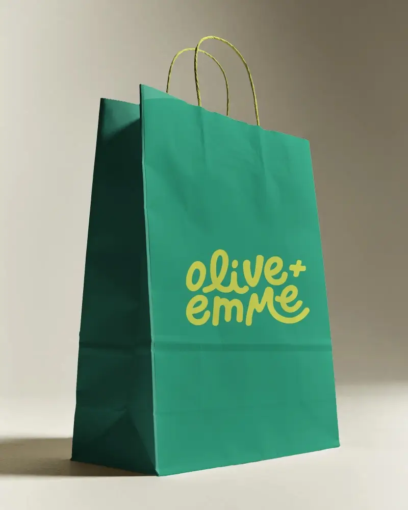 Eco Friendly Paper Bag Mockup With Twisted Handle For Retail And Gift Packaging Presentation