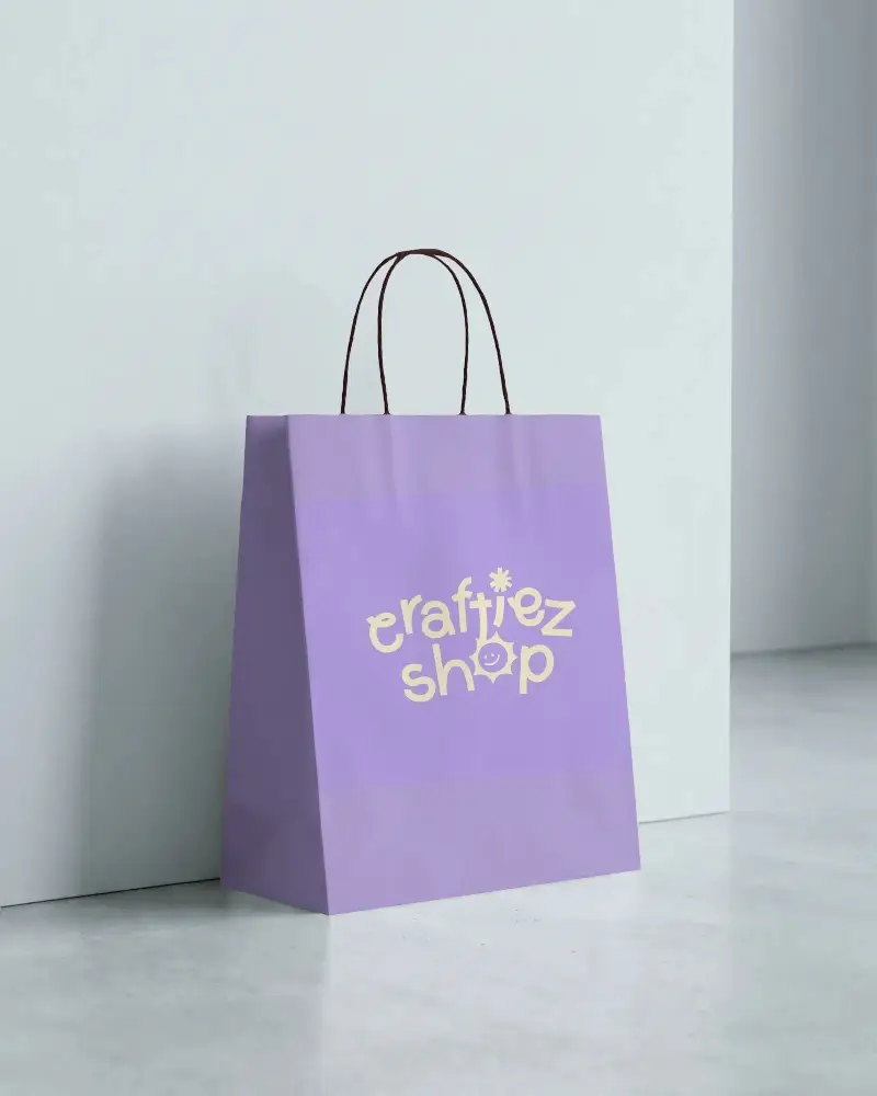 Minimalist Paper Bag Mockup With Ample Space For Custom Logo And Store Marketing Ideas