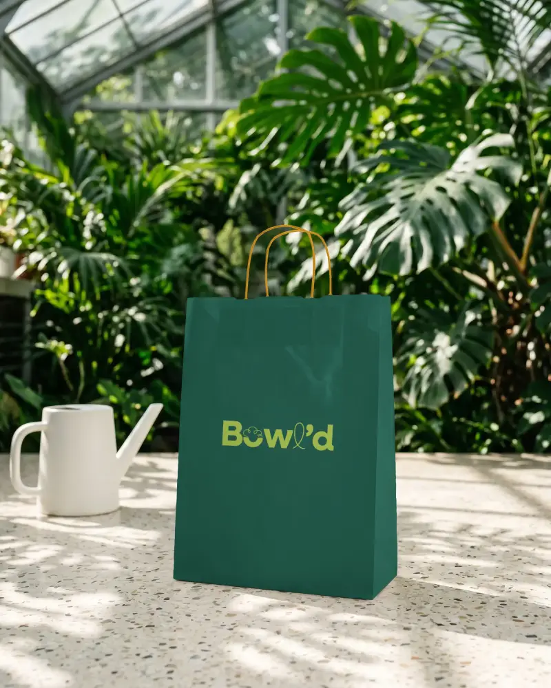 Eco Friendly Paper Bag Mockup For Sustainable Retail Packaging And Brand Promotion Use
