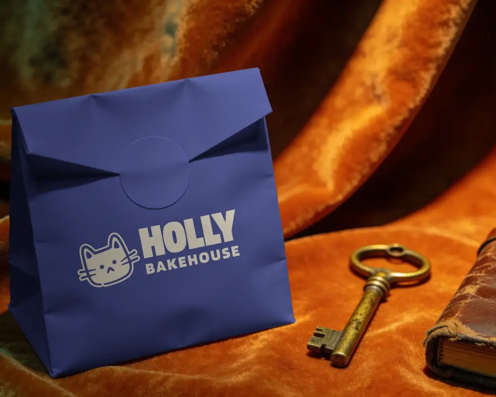 Paper Bag Mockup With Seal Standalone For Branding And Packaging Design Showcase