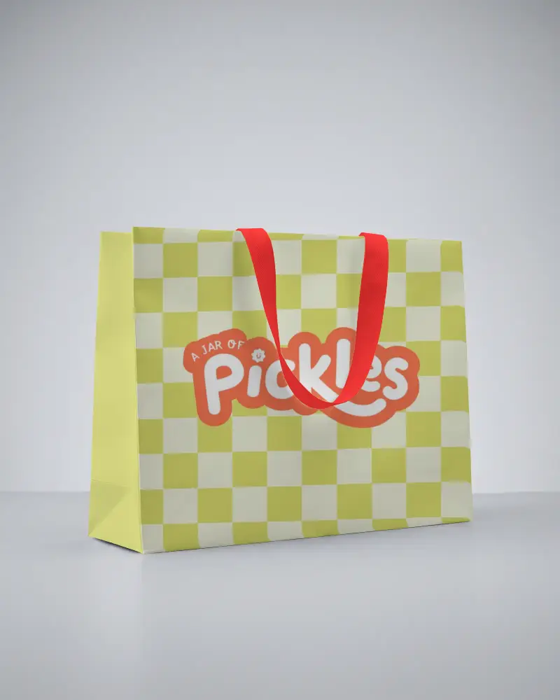 Premium Quality Paper Bag Mockup Ideal For Custom Logo Printing And Marketing Materials