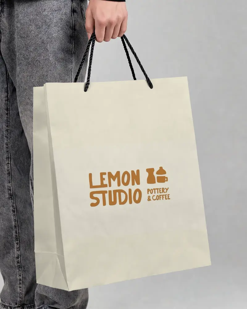 Blank Paper Bag Mockup For Customizable Branding And Sustainable Retail Packaging Solutions