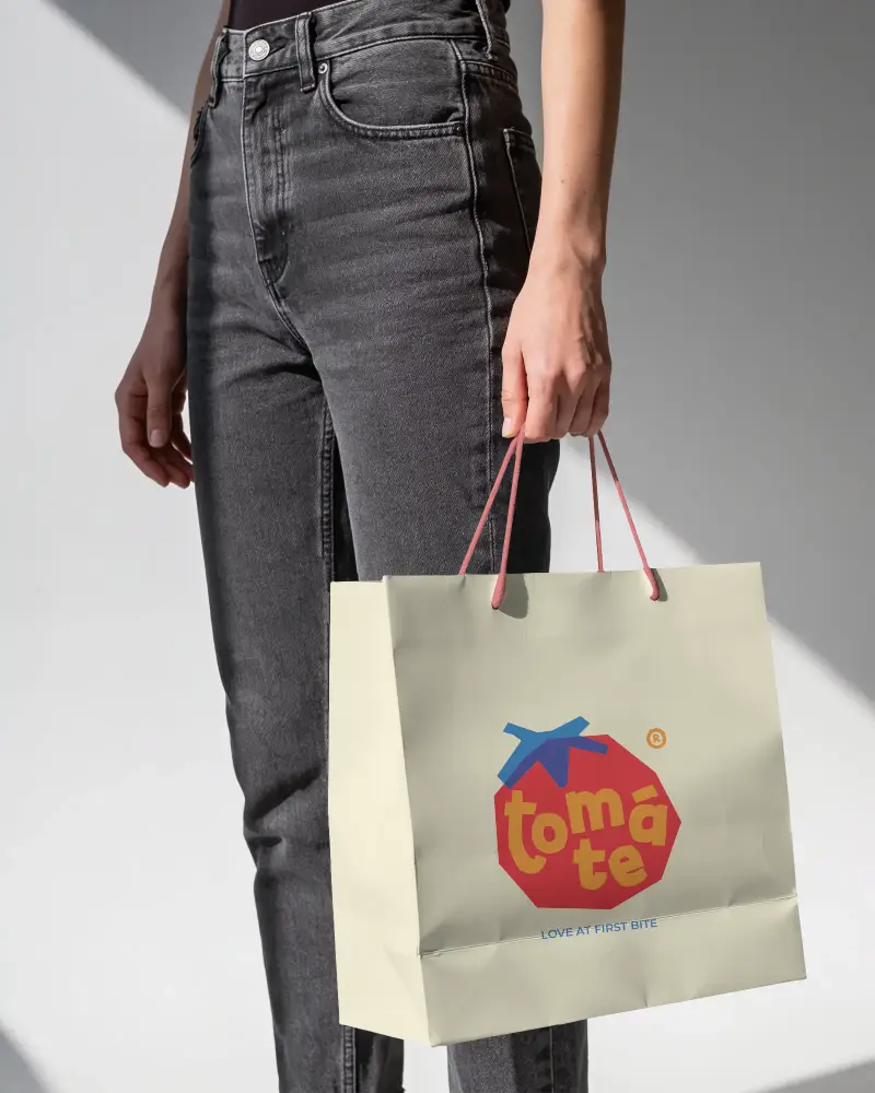 Minimalist Paper Bag Mockup For Retail Packaging Branding Display And Promotional Use