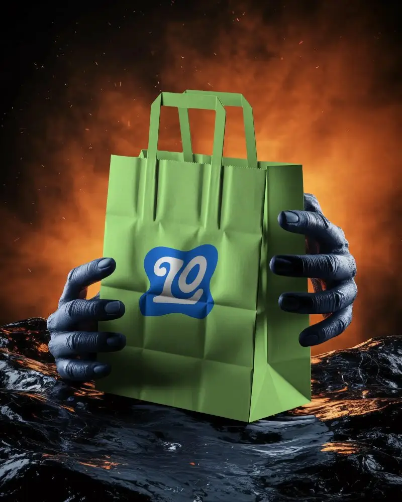 High Quality Paper Bag Mockup For Promotional Packaging And Product Display