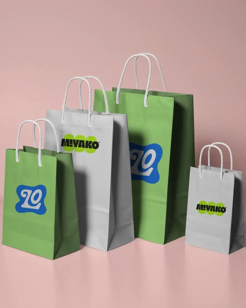 Multi Sized Minimalist Paper Bag Mockups For Craft Bag Packaging And Retail Purposes