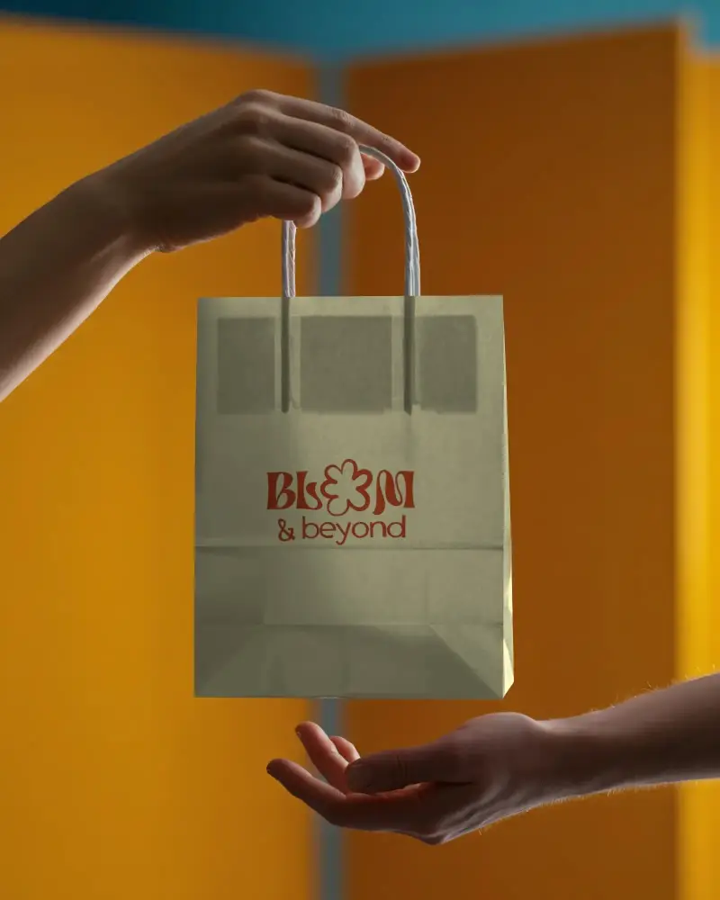 Eco Friendly Paper Bag Mockup For Branding And Packaging Design Presentation