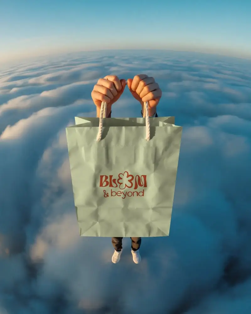 Eco Friendly Paper Bag Mockup For Sustainable Brand Packaging And Retail Promotion Designs