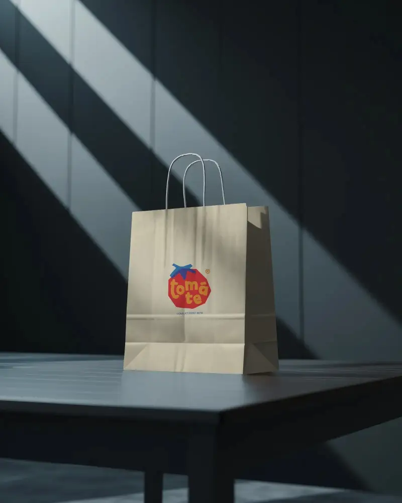 Premium Paper Bag Mockup For Branding Packaging And Retail Solutions Mockup Template