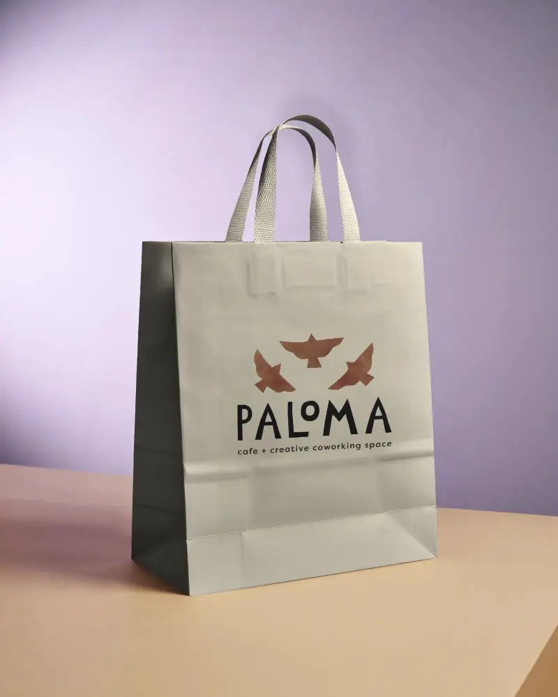 Eco Friendly Carrying Paper Bag Mockup For Custom Branding Packaging Design Promotions