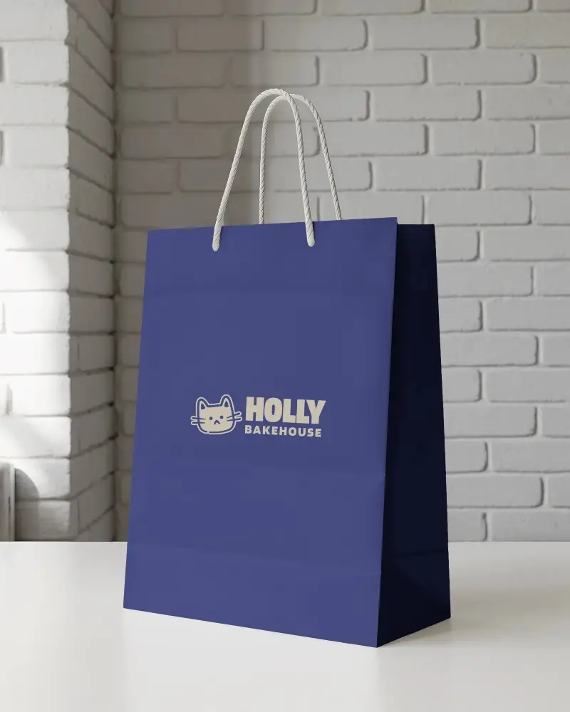 Eco Friendly Paper Bag Mockup With Twisted Handle Perfect For Retail Packaging Design