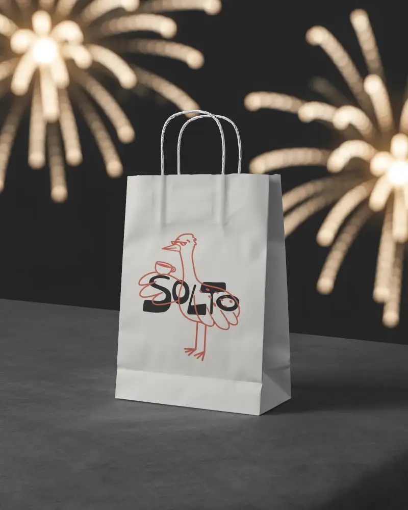Eco Friendly Paper Bag Mockup With Twisted Handles For Custom Branding Display