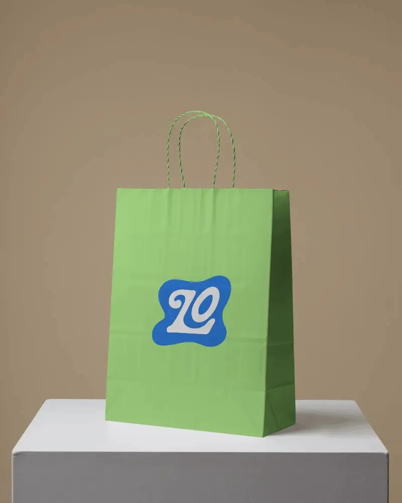 Eco Friendly Paper Bag Mockup For Retail Packaging And Custom Brand Presentation