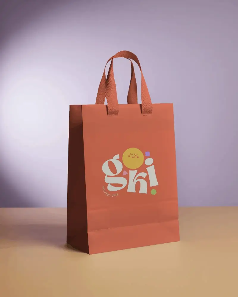 Simple Elegant Paper Bag Mockup For Custom Branding And Promotional Packing Solutions
