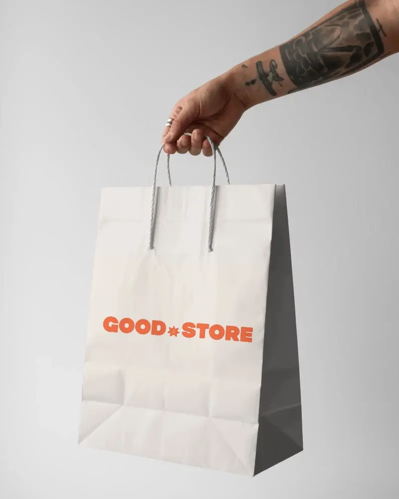 High Quality Customizable Paper Bag Mockup For Sustainable Packaging And Carrying Solutions