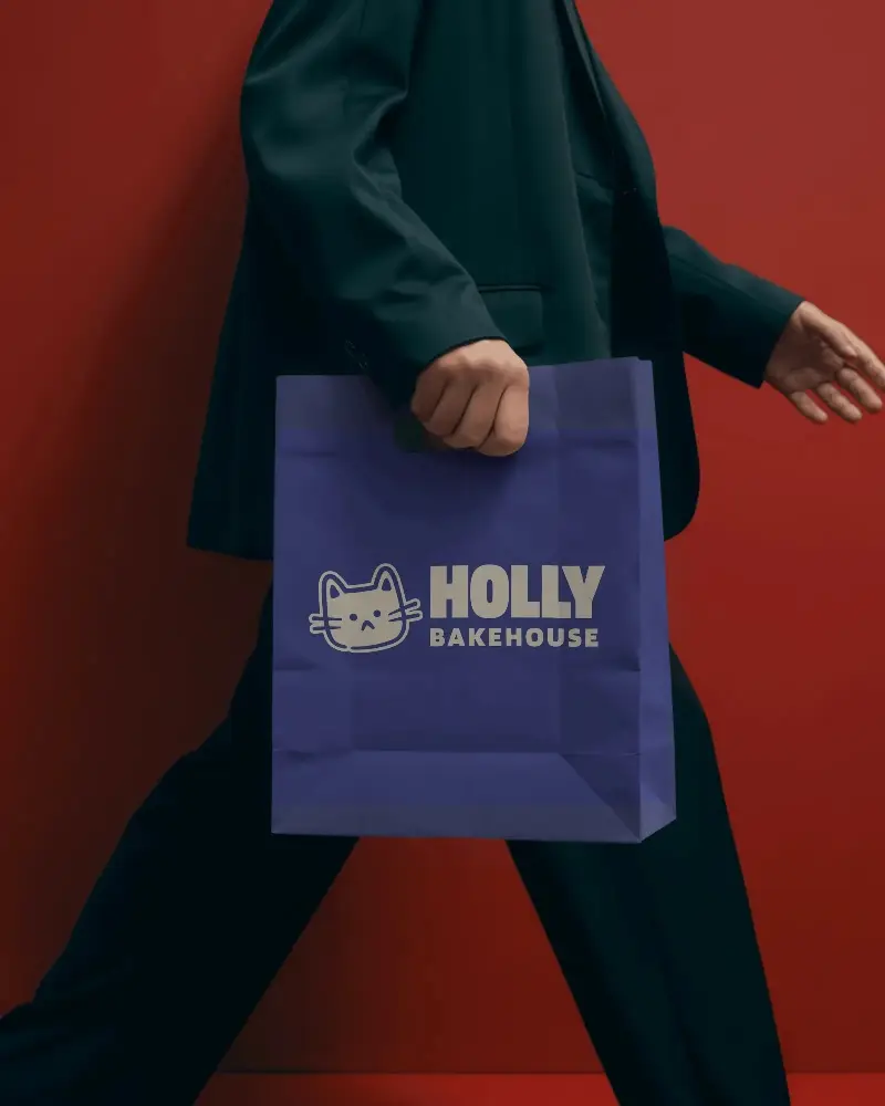 Premium Quality Paper Gift Bag Mockup With Cutout Handle For Easy Carrying And Custom Branding