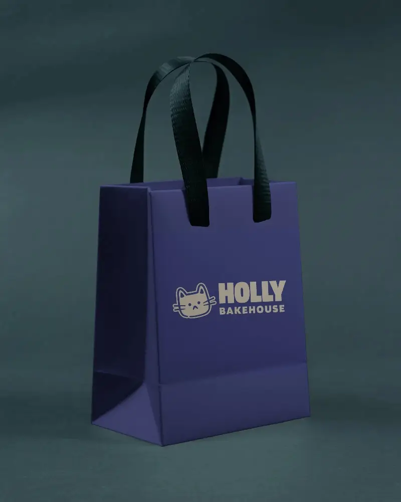 Eco Friendly Paper Bag Mockup With Strong Carrying Straps For Brand Promotion And Shopping Use