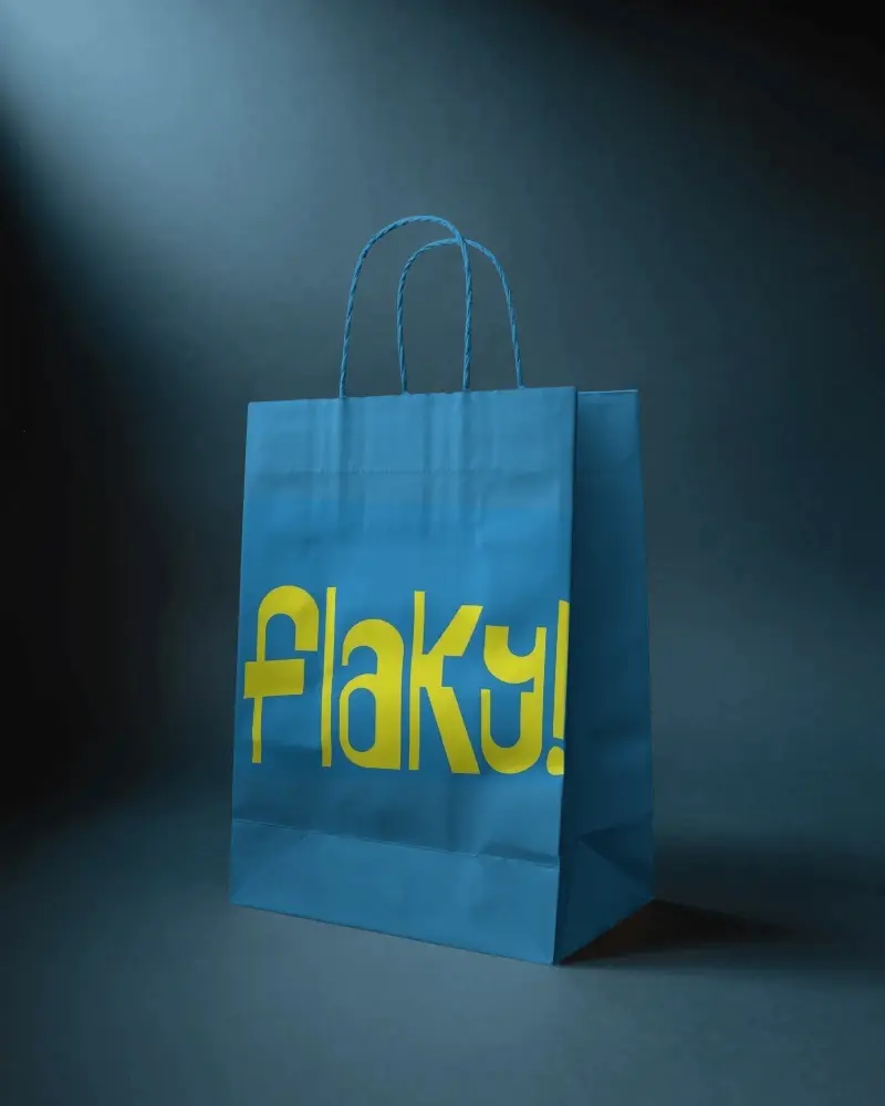 Premium Quality Paper Bag Mockup With Twisted Handle For Branding And Packaging Design Projects